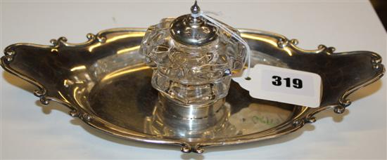 Silver inkstand